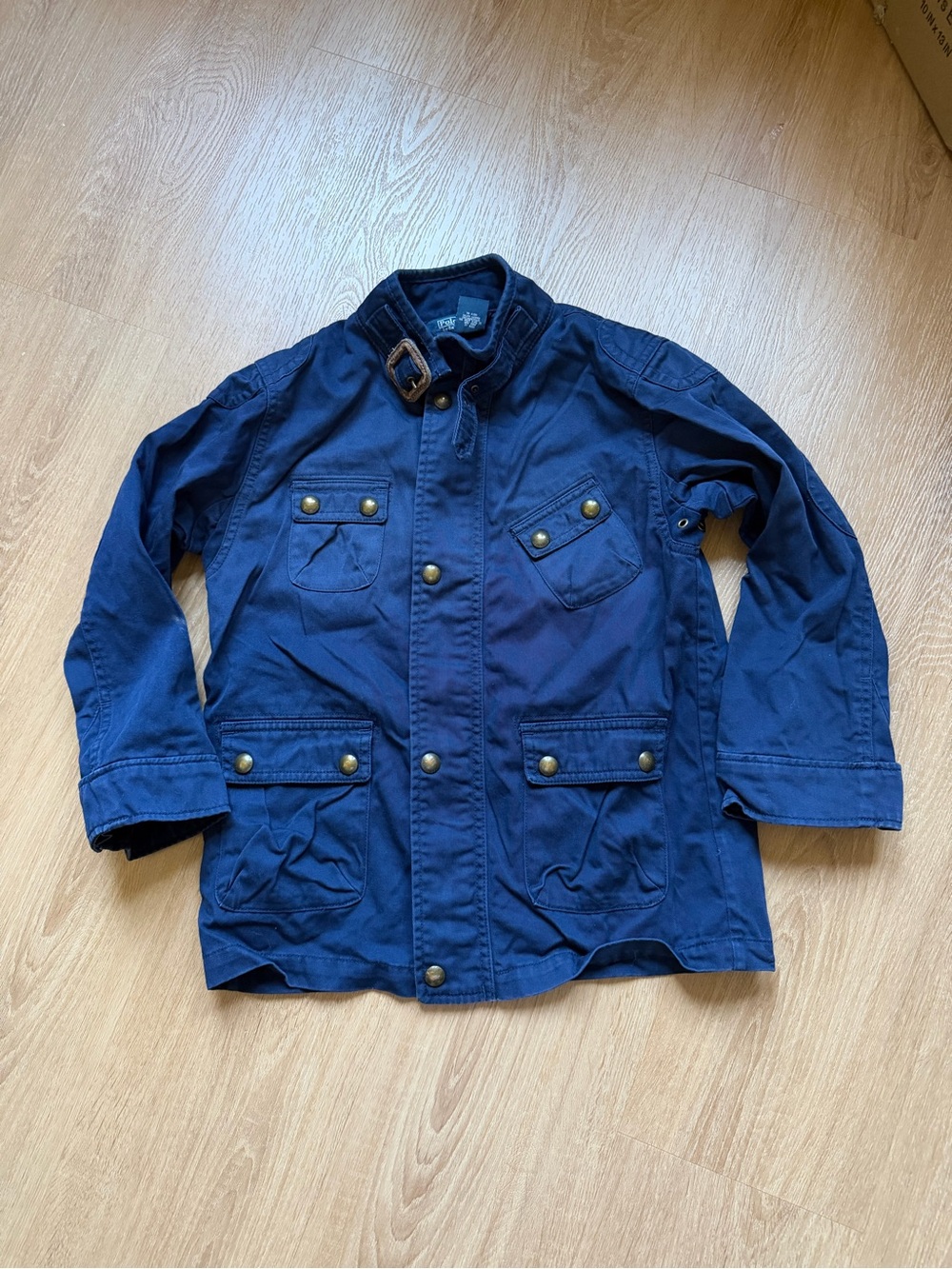 Polo by Ralph Lauren Navy Military Field Jacket with Brass Buttons